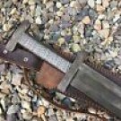 custom handmade Damascus steel Viking hunting sword with twist pattern rosewood handle gift for him