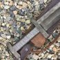 custom handmade Damascus steel Viking hunting sword with twist pattern rosewood handle gift for him