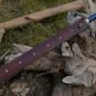 custom handmade Damascus steel Viking hunting swords leather handle gift for him