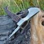 custom handmade carbon steel hunting axe rosewood handle gift for him groomsmen gift