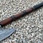 custom handmade damascus steel hunting viking axe natural wood handle gift for him groomsmen gift