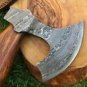 custom handmade damascus steel vintage style camping axe rosewood handle gift for him groomsmen gift
