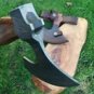 custom handmade damascus steel vintage style camping axe rosewood handle gift for him groomsmen gift