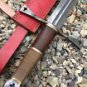 custom handmade Damascus steel Viking combat sword wood & Damascus guard handle gift for him