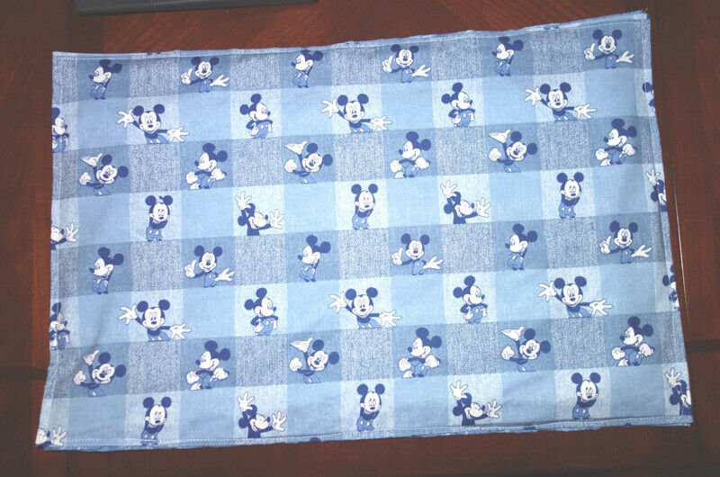 Set of 4 Handmade Disney Mickey Mouse Blue Gingham Placemats