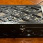 Mickey Mouse Small Black Lattice  Wooden Jewelry Box Wood  Keepsake Trinket Box