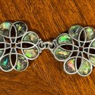 Lucky Brand Silver Tone Abalone Shell Celtic Flowers Bracelet 7.5" New Lucky Brand Silver Tone Abalone Shell Celtic Flowers Bracelet 7.5" New