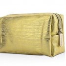 Set of 2 bareMinerals Gold Makeup Cosmetic Travel Bag Case **BUY MORE & SAVE**