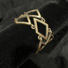 Lucky Brand Hammered Openwork Diamond Shape Gold Tone Cuff Style Bracelet 7.25" Lucky Brand Hammered Openwork Diamond Shape Gold Tone Cuff Style Bracelet 7.25"