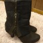 Naughty Monkey Luck Chocolate Brown Zipper Accent Boots 8.5 8 1/2