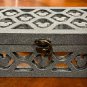 Mickey Mouse Small Grey Stone  Wooden Jewelry Box Wood  Keepsake Trinket Box