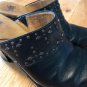 Sofft LAUREL Black Leather Copper Studded Clogs Mules Heels 8 1/2 8.5