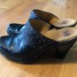 Sofft LAUREL Black Leather Copper Studded Clogs Mules Heels 8 1/2 8.5