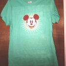 Disney Shopping Green Mickey Mouse Sunburst Tee Shirt Top Size XL Disney Shopping Green Mickey Mouse Sunburst Tee Shirt Top Size XL