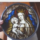 Blessed Mother Mary & Baby Jesus Icon Style Glass Sun Catcher 7"