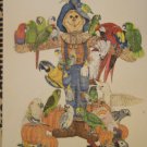 Lisa Walsh To The Point Design Scare Crow With Different Parrots Note Card