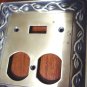 Liberty Hardware Leaf Vine Single Switch Duplex Wall Plate Tumbled Antique Brass