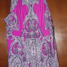 Style & Co Pink With Black & White Paisley Design Strappy Camy Tank Top Large Style & Co Pink With Black & White Paisley Design Strappy Camy Tank Top Large