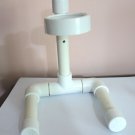 White 1/2 Inch PVC Pipe Basket Ball Hoop Toy For Parrots Birds 7.25" Tall New White 1/2 Inch PVC Pipe Basket Ball Hoop Toy For Parrots Birds 7.25" Tall New