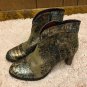 L'Artiste Spring Step Eleni Metallic Taupe Multi Leather Boot Bootie 40 / 8.5-9