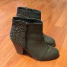 Rampage Women's Valorie Green Studded 3.5" Heel Ankle Boot Booties 8.5