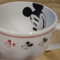 Disney Mickey Mouse White With Mickey Mouse Faces Coffee Tea Cup Mug