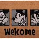 Disney Face of Mickey Mouse Gray Welcome Door Mat Doormat Coir 20x34 Disney Face of Mickey Mouse Gray Welcome Door Mat Doormat Coir 20x34