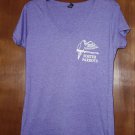 Foster Parrots Wings Heather Purple Veck  Short Sleeve Women’s T-Shirt Medium xl