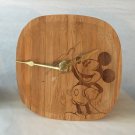Disney Mickey Mouse Waving Bamboo Desk Desktop Clock