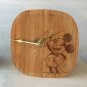 Disney Mickey Mouse Waving Bamboo Desk Desktop Clock