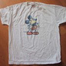 Disney Patriotic Stars & Stripes Mickey Mouse Women's White Tee Shirt Large
