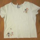 Ladies Disney Store White With Mickey & Minnie Mouse Shirt Large