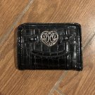 Brighton Black Patent Leather Wallet Coin Purse With Silver Heart