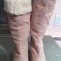 Light Pink Suede High Heel Fleece Lined Booties Boots Size 9 41