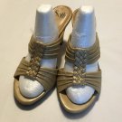 Sofft Plaza Gold Strappy High Heel Slides Sandals Shoes Size 9.5 9 1/2 Sofft Plaza Gold Strappy High Heel Slides Sandals Shoes Size 9.5 9 1/2