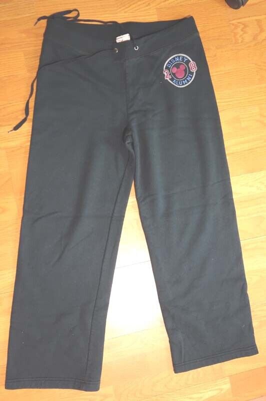 Women's Disney Shopping Mickey Mouse Disney Alumni 28 Black Sweat Pants Large
