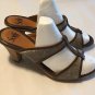 Sofft Tan & Brown Strappy Snake Skin Sandals Heels Size 9.5 9 1/2
