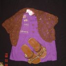 GYMBOREE~COLORFUL PARADISE~TOP~SHRUG~SZ 6~SANDALS 11