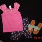 GYMBOREE~PARISAN ROSE~BIKER SHORTS 7~TOP 5~SANDALS 11