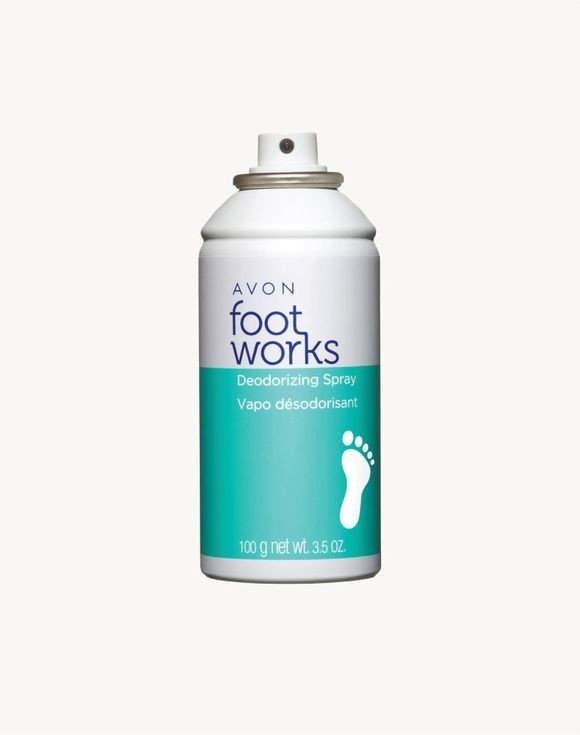 Avon Foot Works Deodorizing Spray 100 g net wt 3.5 oz