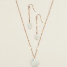 Avon Ivory Petals Goldtone Necklace and Earring Set
