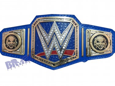 New WWe Blue Universal World Wrestling Championship Belt with jocker side plates (2mm Brass)