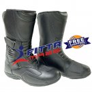 Black Design Men's Motorbike shoes Made of Leather Racing Motorcycle Boots