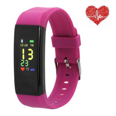 Purple Smartwatch Fitness Tracker Watch with Pedometer Heart Rate Monitor Sleep Tracker Smartwatch