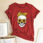 Halloween Graphic Tees Shirt Human Skull Halloween Custom T-Shirt