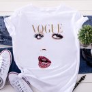 Vogue Graphic Design Shirt Top Short Sleeve Halloween Custom T-Shirt