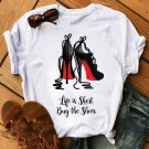 Women's Shoes Graphic T Shirts Winter Clothes For Women Custom Made Shirts Fashion Tees
