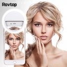 Selfie Light for iPhone & Android, Portable Clip on Ring Selfie Light Flash with Rechargeable LED