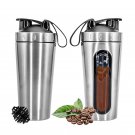 Protein Shaker Bottle, Stainless Steel Shaker Cup