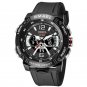 Ultra-Thin Minimalist Sports Waterproof Digital Watches Men with Rubber Strap